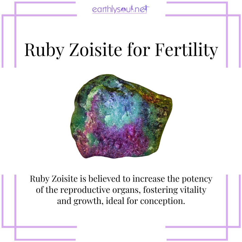 Ruby zoisite for vitality in fertility
