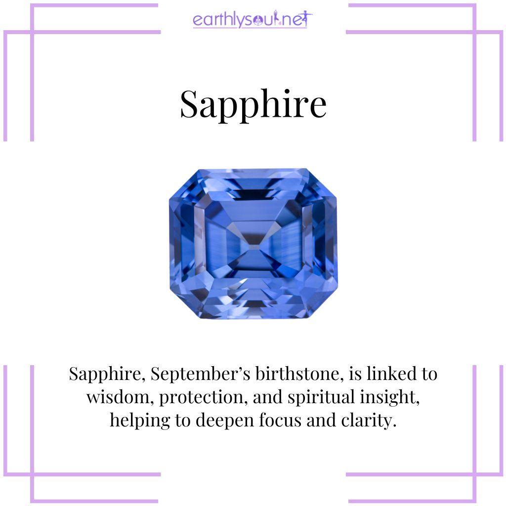 Sapphire for wisdom and protection