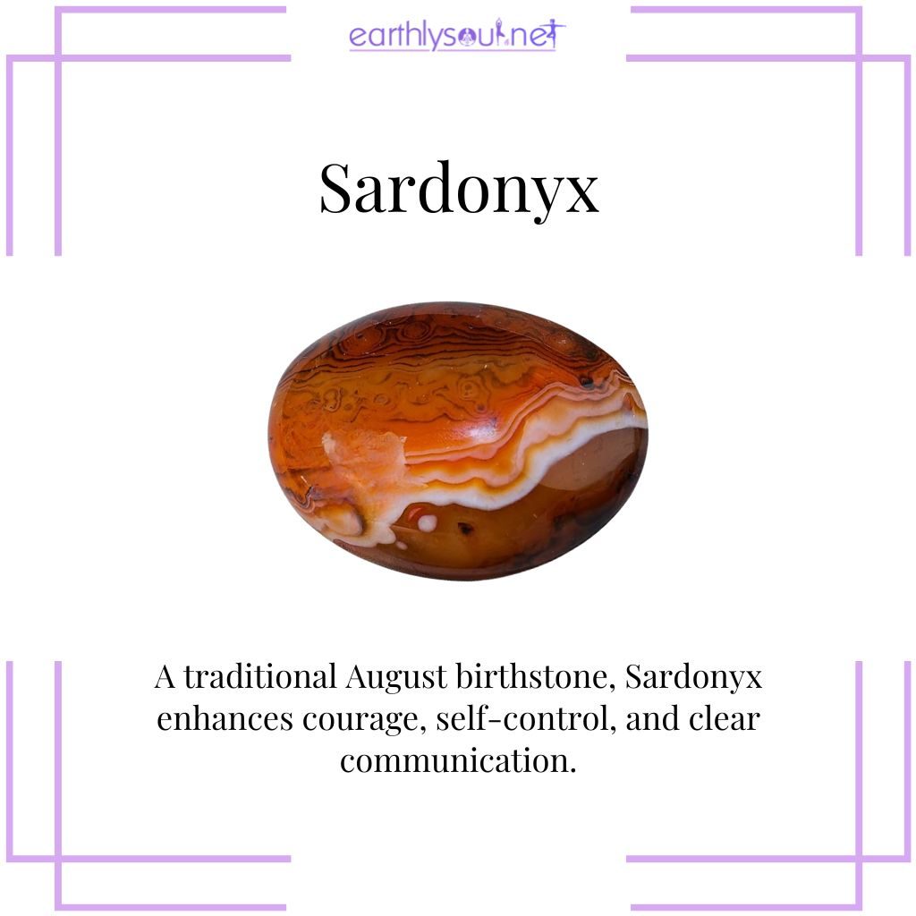 Sardonyx for courage and clarity