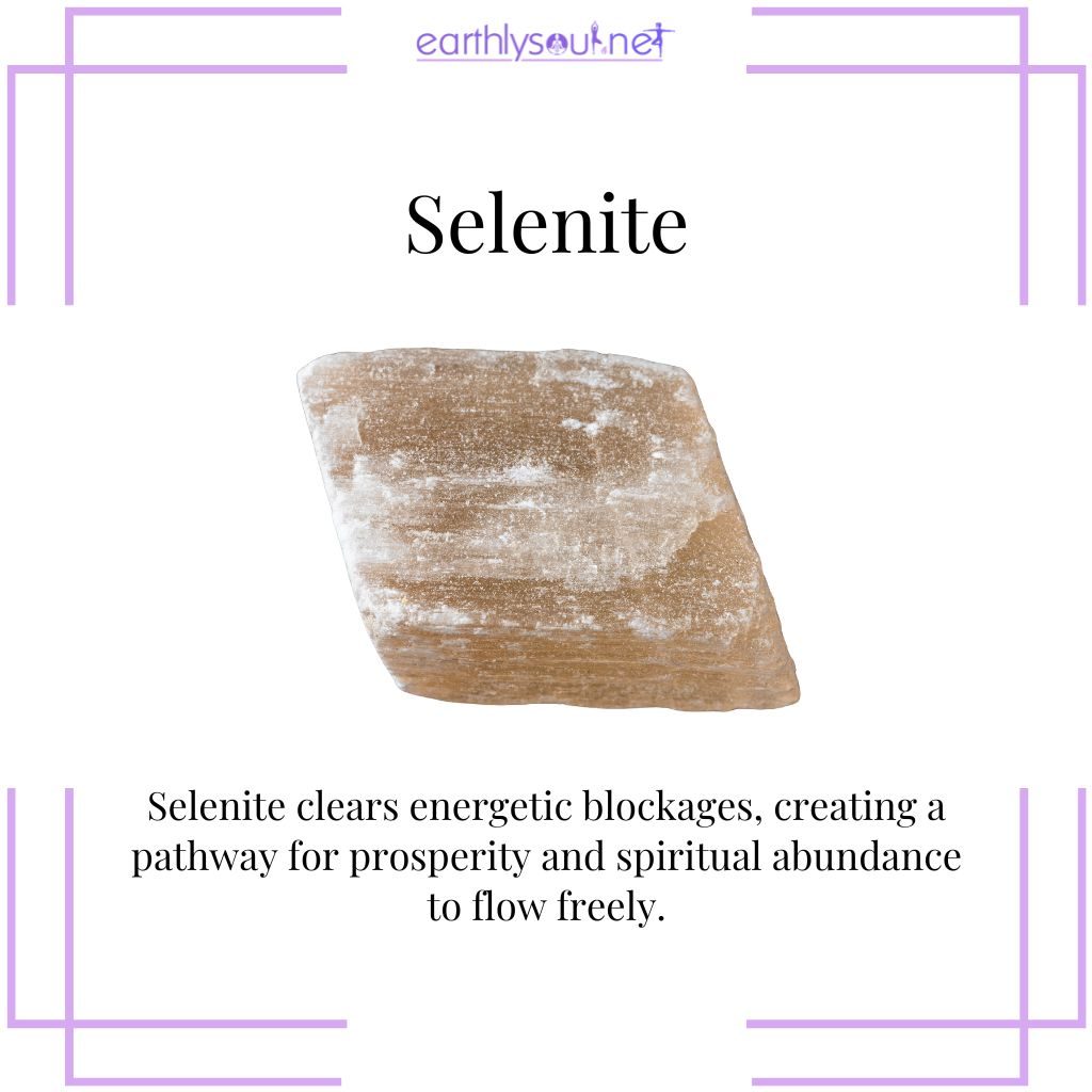 Selenite for clearing abundance blocks