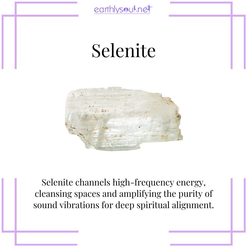 Selenite for cleansing and high-frequency sound healing