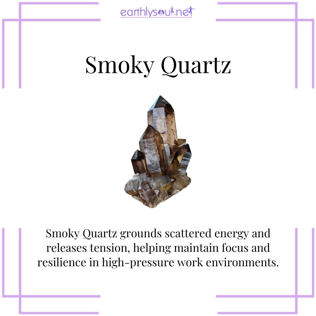 Smoky quartz for grounding and resilience