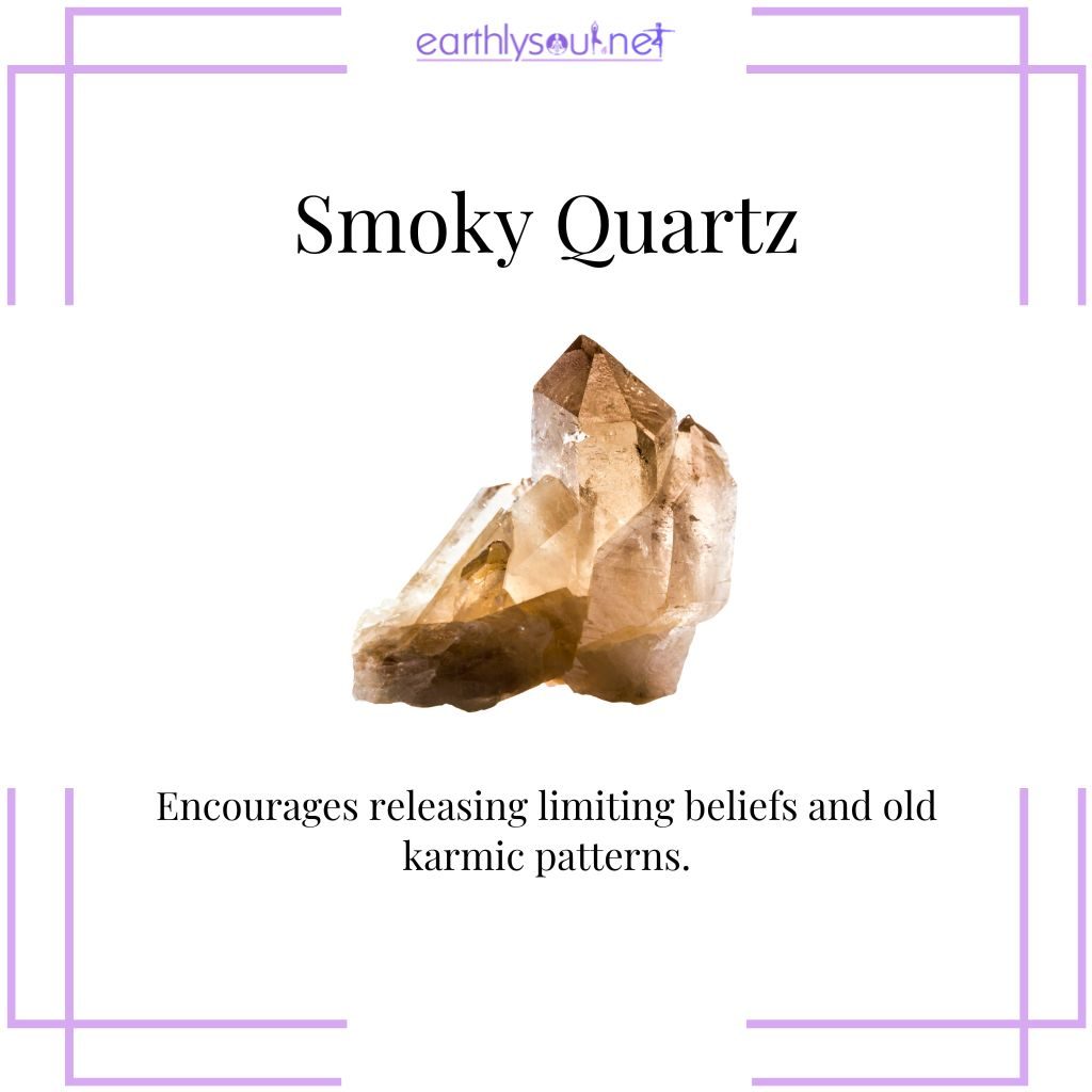 Smoky quartz crystal for release and transformation in saturn retrograde