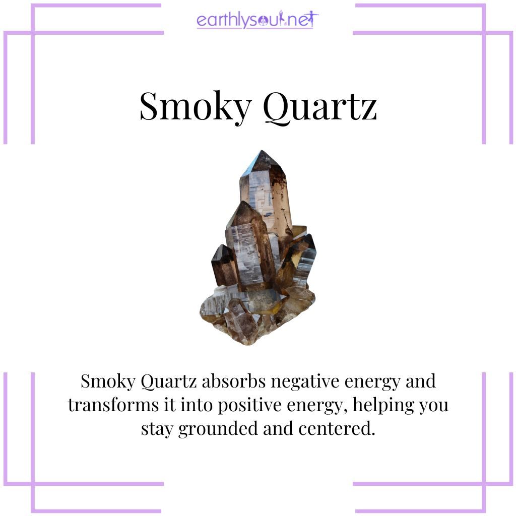 Smoky quartz for grounding and positivity
