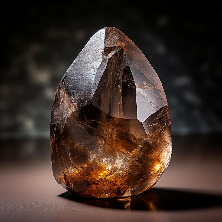 High-resolution product photo of a smoky quartz stone