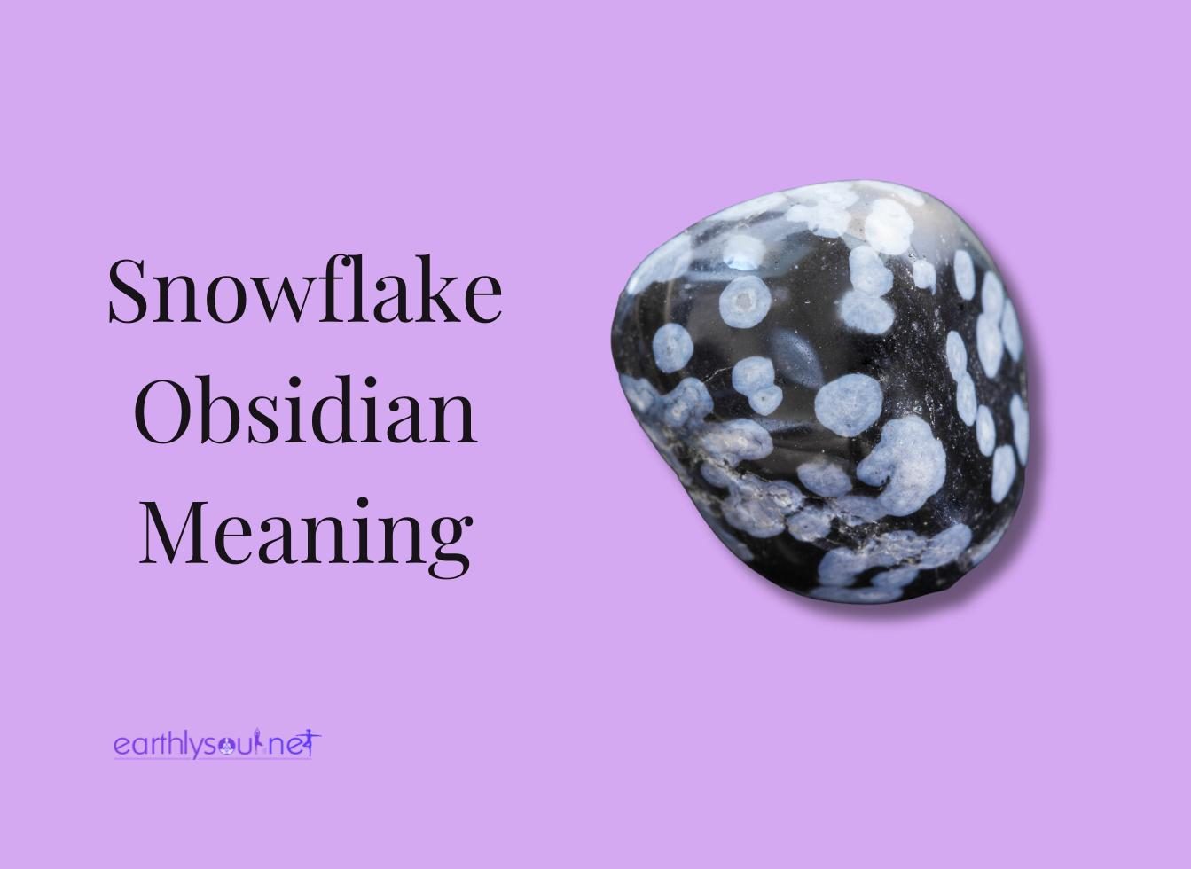 Snowflake obsidian meaning and photo of the stone