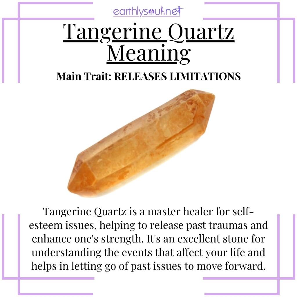 Tangerine quartz for releasing past and healing traumas