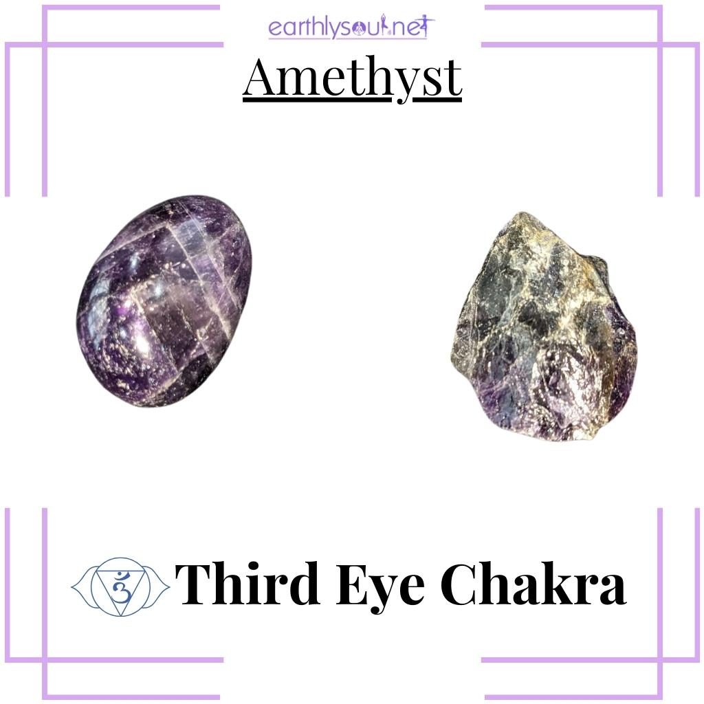 Third eye chakra amethyst stone