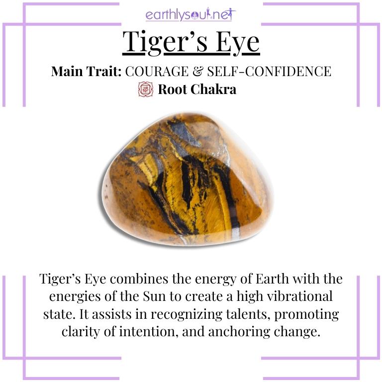 Golden banded tigers eye enhancing courage and self-confidence