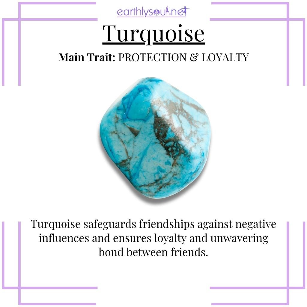 Stalwart turquoise enhancing loyalty and protection