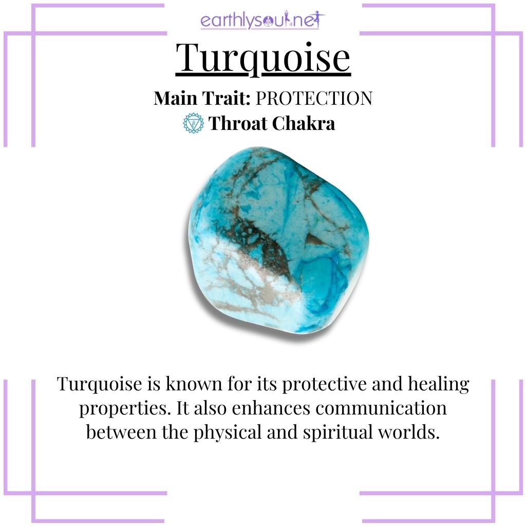 Vibrant turquoise for protection and communication