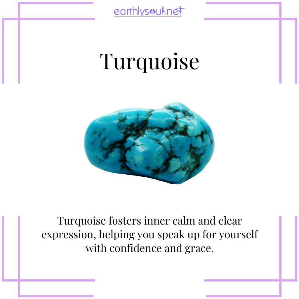 Turquoise for calm confidence