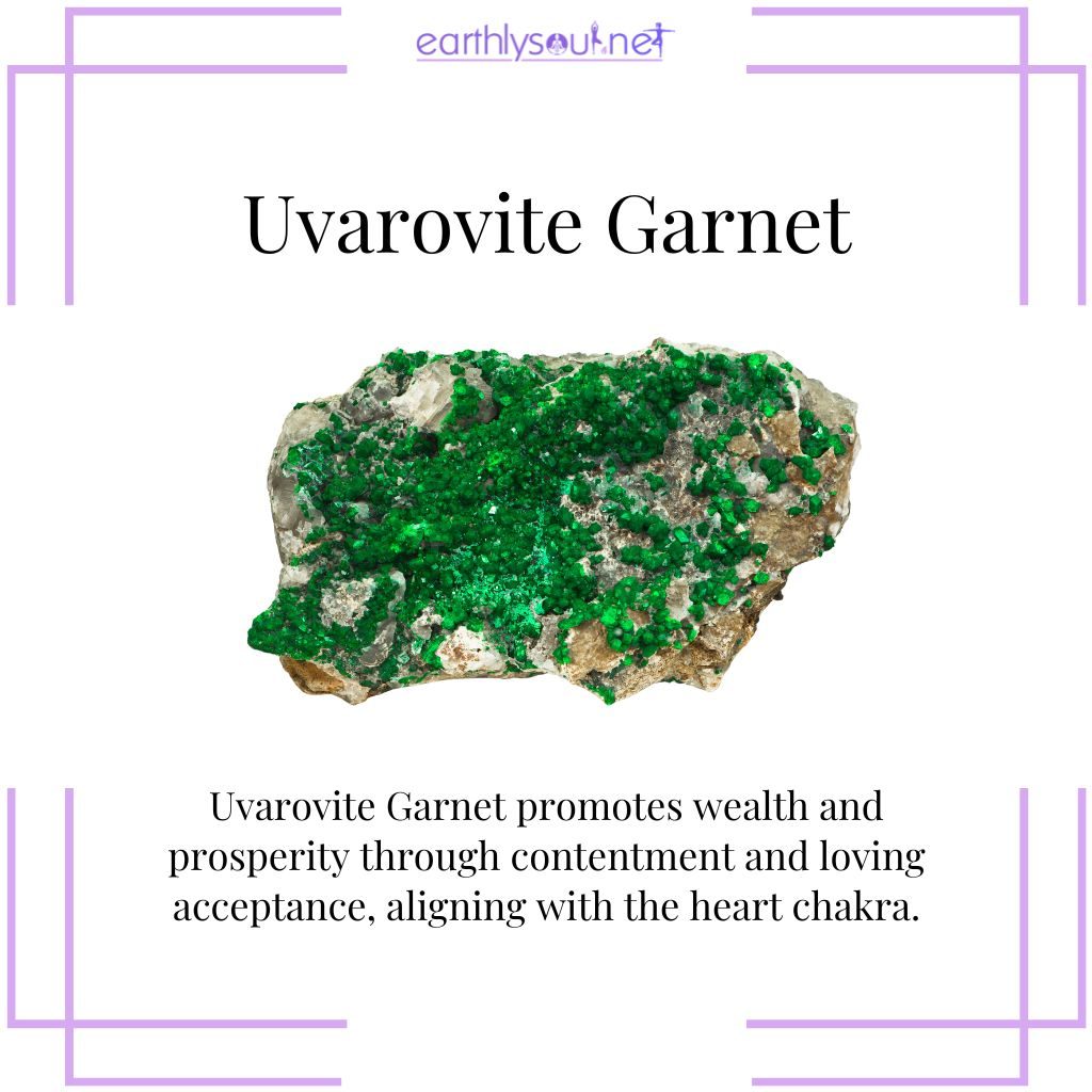Uvarovite garnet for prosperity