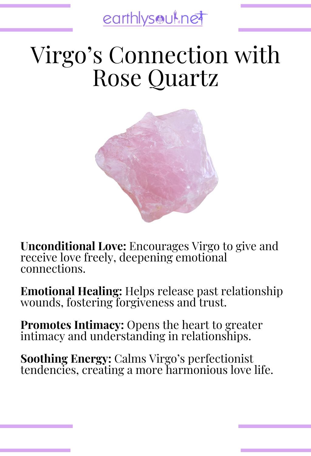 Rose quartz crystal, promoting unconditional love and emotional healing, perfect for virgo zodiac signs.