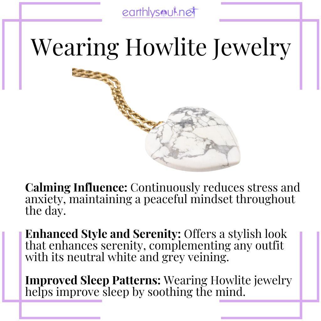 Howlite jewelry for ongoing calm, stylish serenity, and better sleep.