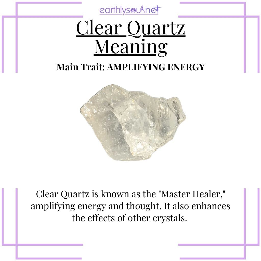Master healer clear quartz for energy amplification