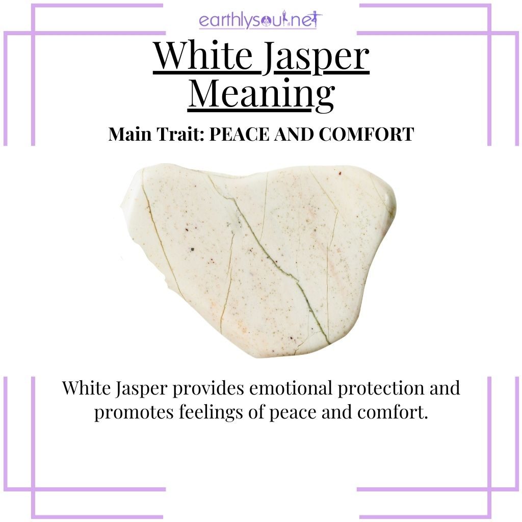 Comforting white jasper for emotional protection