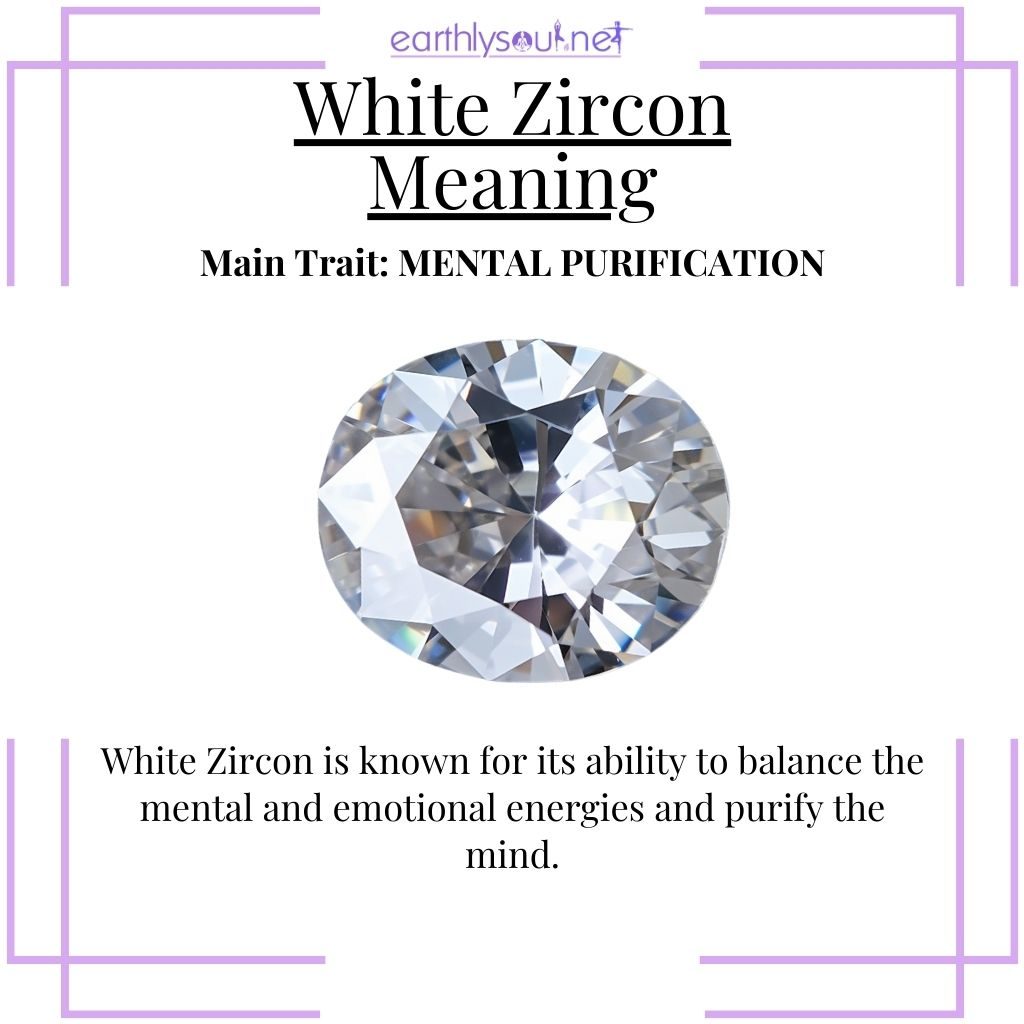 Clarifying white zircon for mental balance