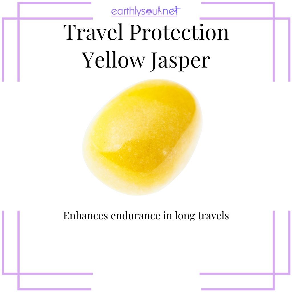 Yellow jasper, the stone of endurance for travelers