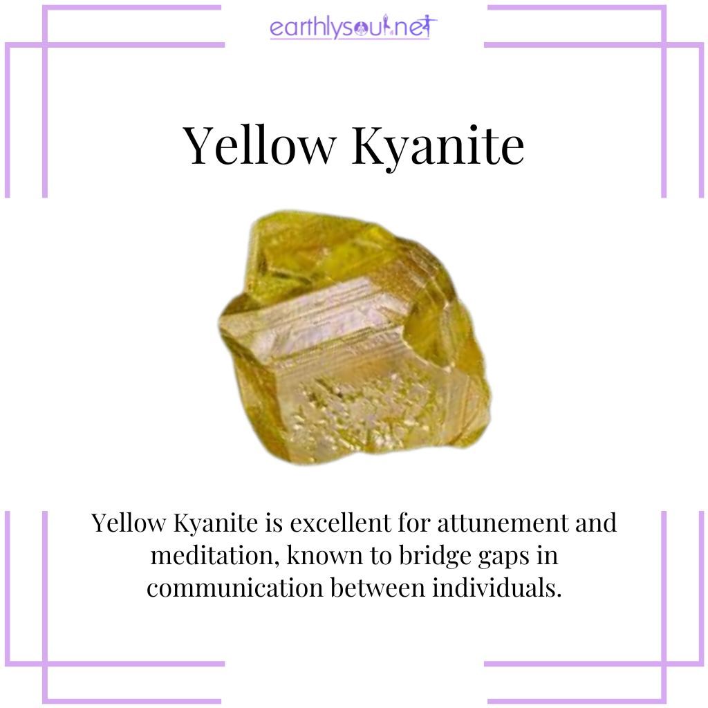 Yellow kyanite for communication