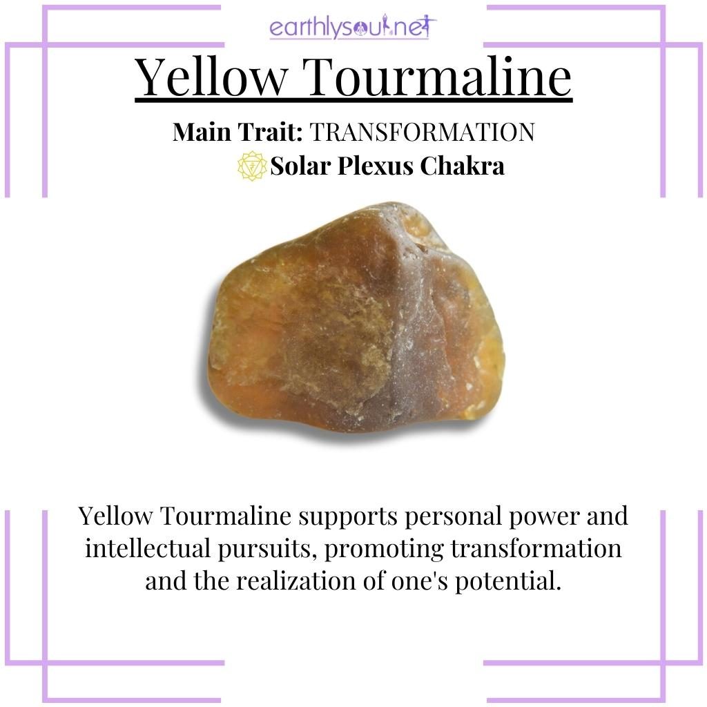 Radiant yellow tourmaline for transformation and intellectual pursuits